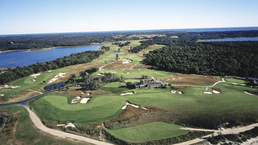 US Open Preview Aerial view of course at National Golf Links of America