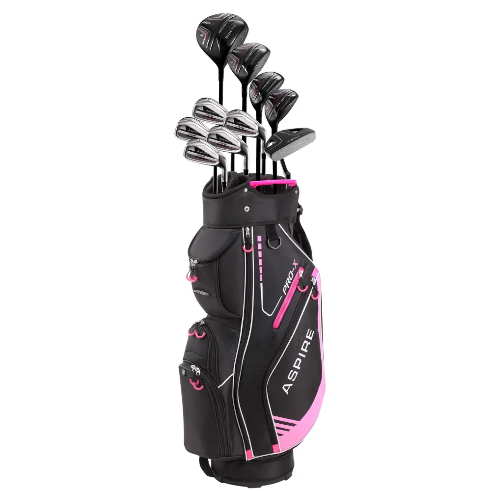 Aspire X1 Ladies Women’s Complete Golf Club Set: Lightweight and properly sized for female beginners.
