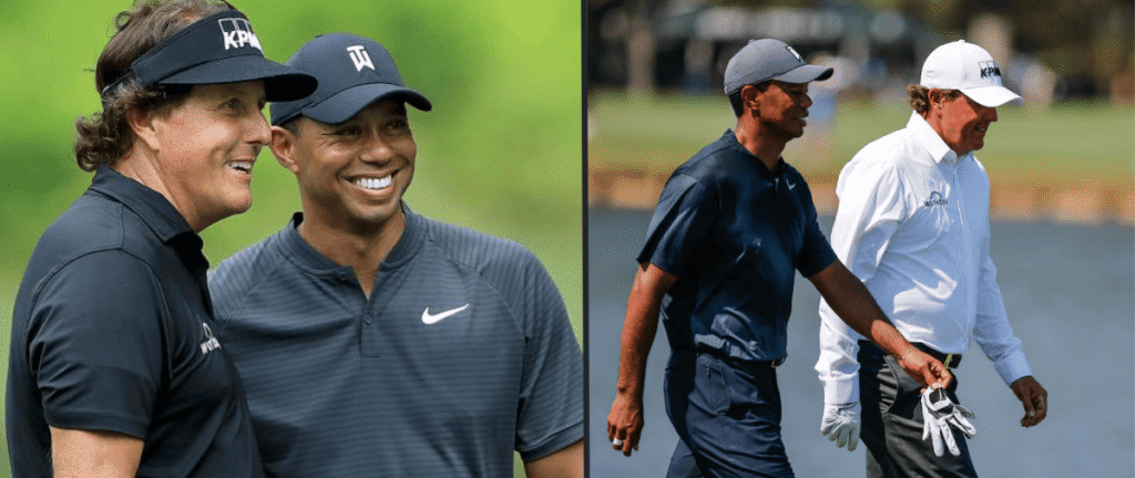 PHIL MICKELSON AND WOODS