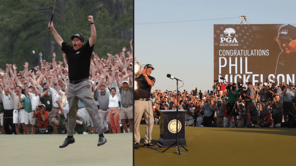 Phil Mickelson's Major Wins All Six Of Lefty's Major Triumphs