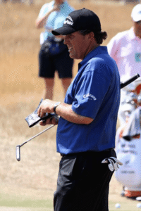 Mickelson during the 2006 Open Championship at Hoylake.