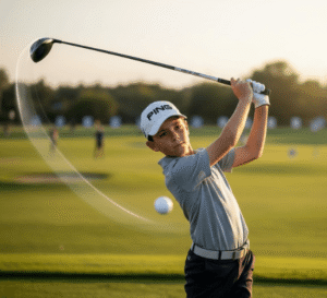 junior golfer swing