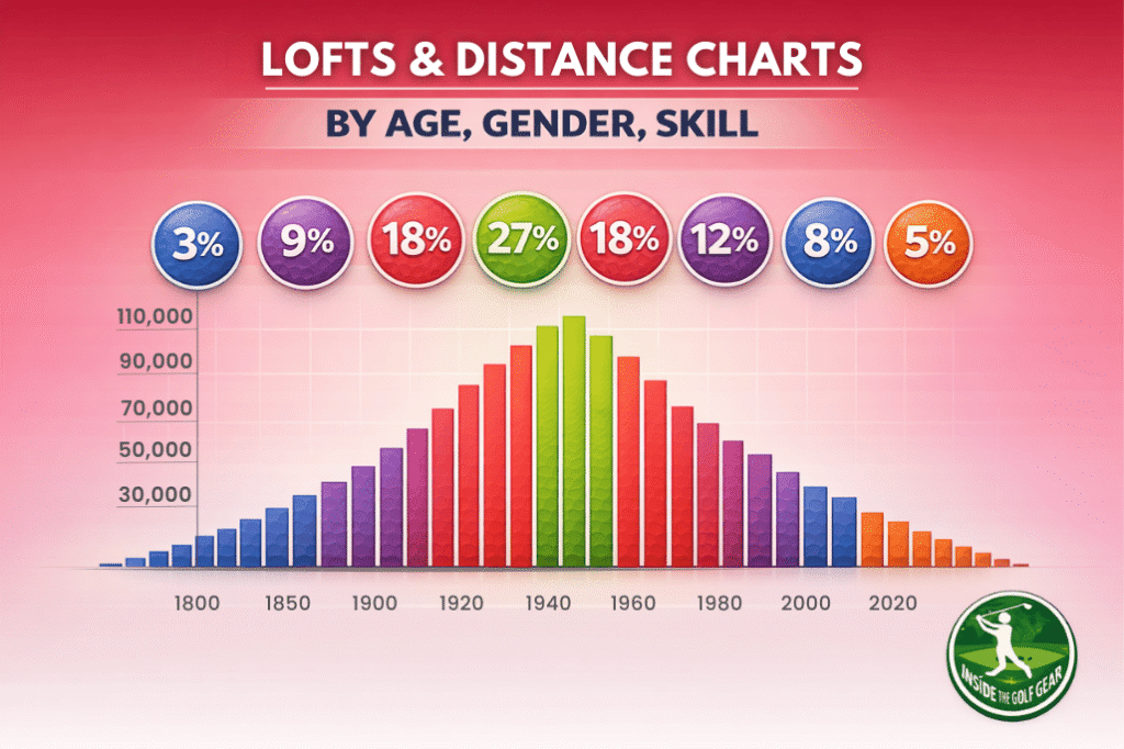 Golf lofts and distance charts by age gender and skill level comprehensive yardage guide