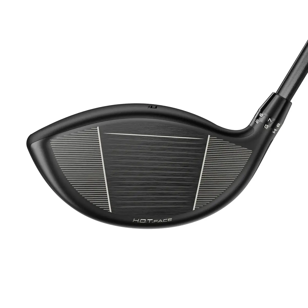 Golf club driver face close-up