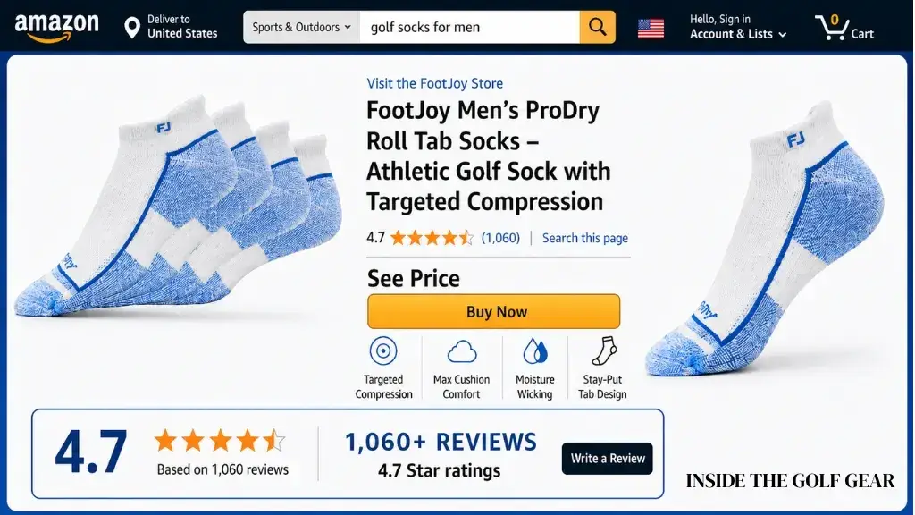 FootJoy Men's ProDry Roll Tab