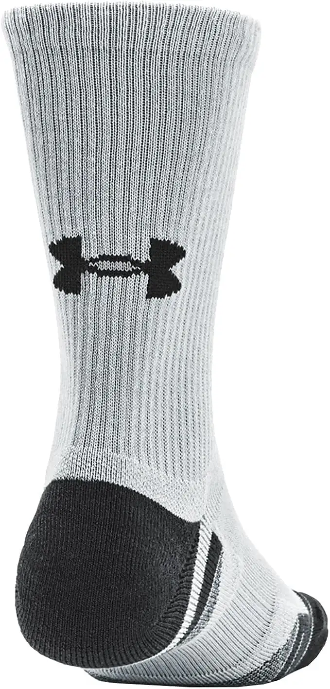 Under Armour HeatGear Crew Socks, Unisex Sports Socks, 6 Pairs