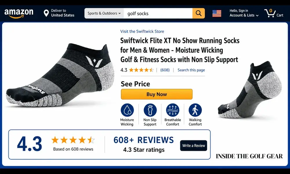 swiftwick flite xt zero golf socks