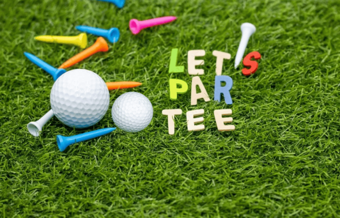 golf balls and tees ABOUT image for inside the golf